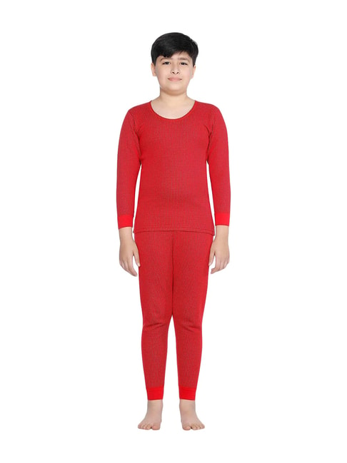 Buy Bodycare Insider Kids Red Regular Fit Thermal Set for Boys