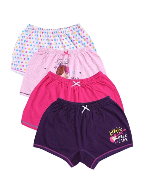 Bodycare Kids Multicolor Printed Hipster Panties - Pack of 4