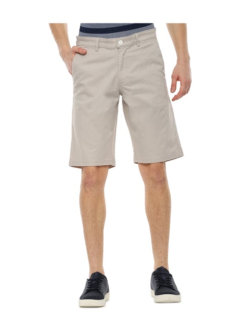 VH Sport by Van Heusen Beige Printed Mid Rise Bermuda Shorts - Main Image