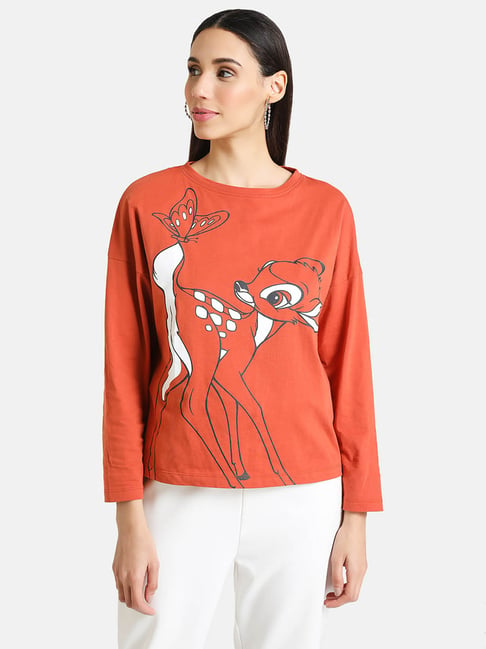 Kazo Orange Printed T-Shirt - Disney Collection