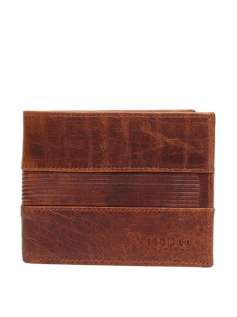 Teakwood Leathers Tan Casual Leather Bi-Fold Wallet for Men