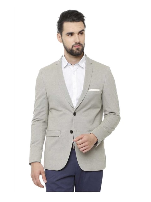 Buy Louis Philippe Grey Slim Fit Notch Lapel Check Blazer for Men's Online  @ Tata CLiQ