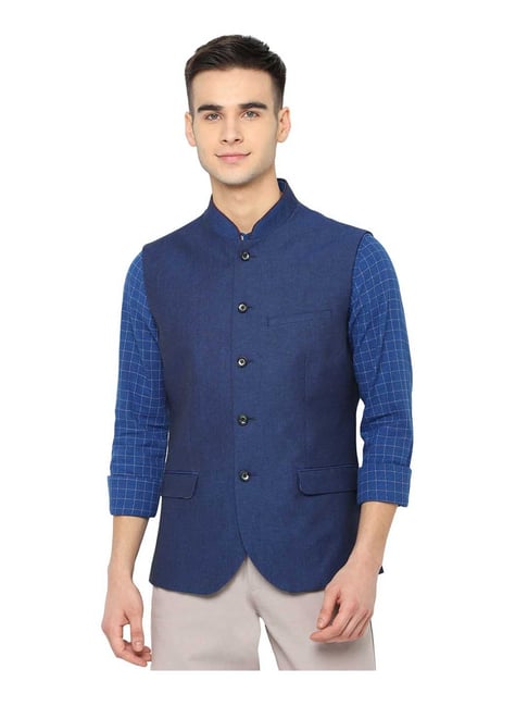 Buy Allen Solly Blue Wimbledon Jacket Online at Low Prices in India -  Paytmmall.com
