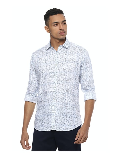 V Dot by Van Heusen White Slim Fit Full Sleeves Shirt