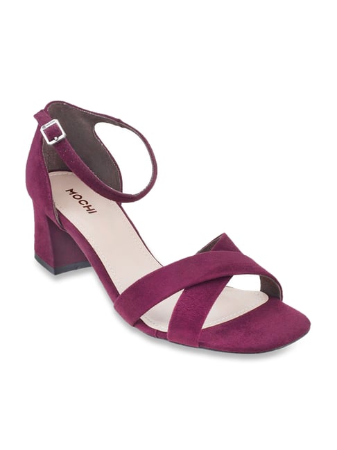Buy Mochi Purple Ankle Strap Sandals for Women at Best Price