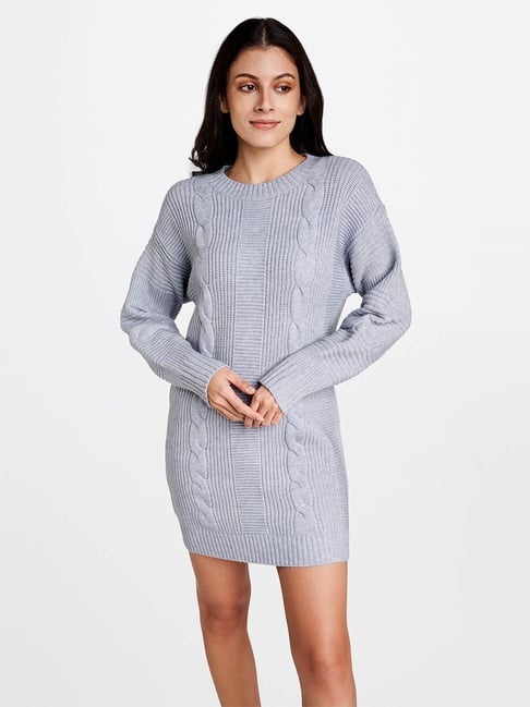 AND Blue Regular Fit Sweater Dress Price in India