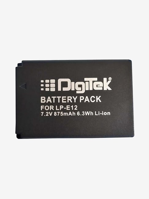 Digitek 875 mAh LP-E12 Rechargeable Lithium Ion Battery for Canon Digital Camera (Black)