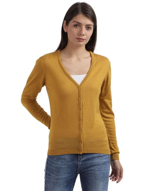 Buy Parx Yellow Regular Fit Sweater for Women Online Tata CLiQ
