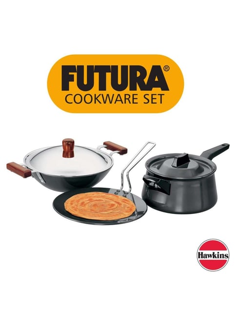 Hawkins Futura Black Aluminium 3 Piece Cookware Set-picture-28