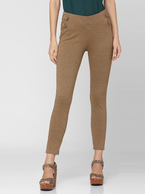 Vero Moda Brown Mid Rise Trousers