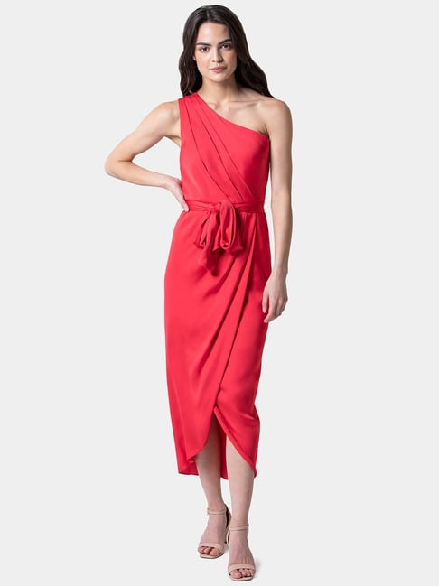 Rayna One Shoulder Draped Gown – THEIA