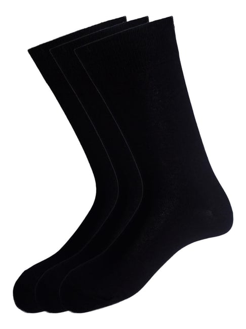 Peter England Black Socks - Pack of 3