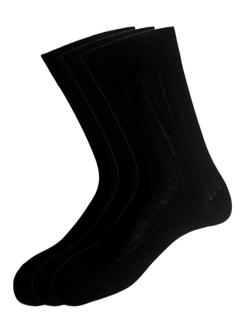 Peter England Black Socks - Pack of 3