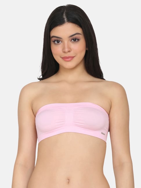 Buy Da Intimo Light Pink Non Wired Non Padded Tube Bra for Women