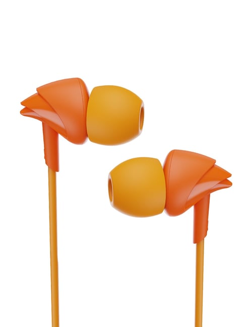 boAt Bassheads 100 T Wired Earphones with Super Extra Bass Hawk-Inspired Design and Mic(Mint Orange)