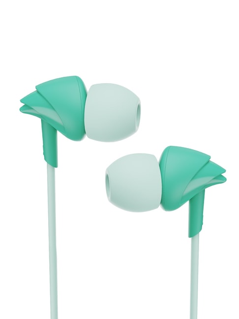 boAt Bassheads 100 Wired Earphones with Super Extra Bass Hawk-Inspired Design and Mic (Mint Green)