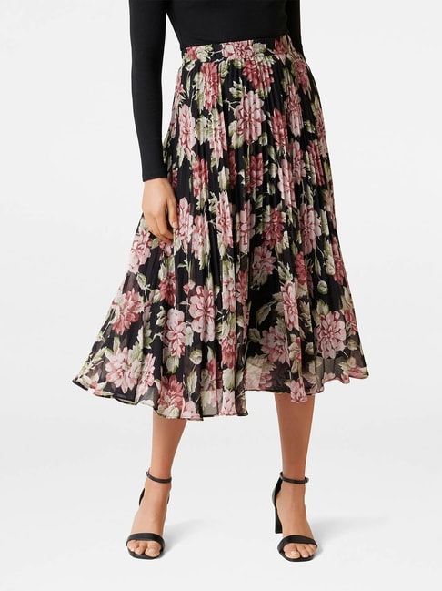 Forever New Crimson Tides Floral Print Lea Pleated Skirt Price in India