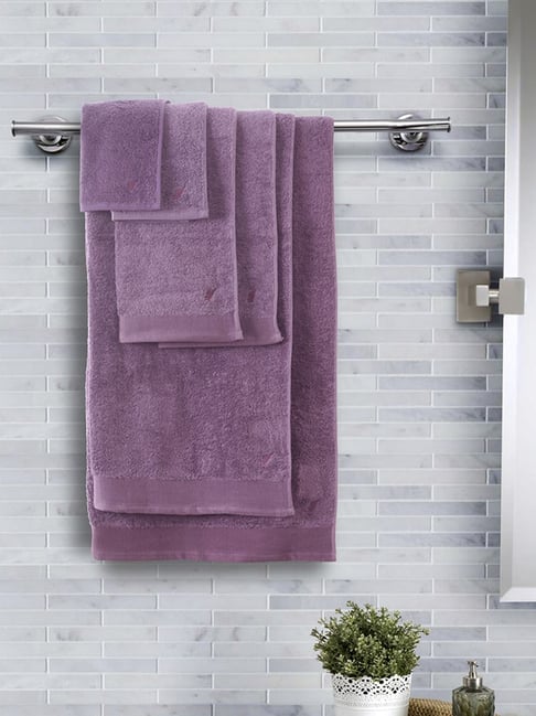 Maspar Purple Cotton 550 GSM Bath Linen Set