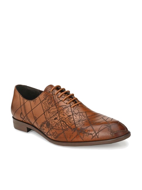 Delize Men's Tan Oxford Shoes