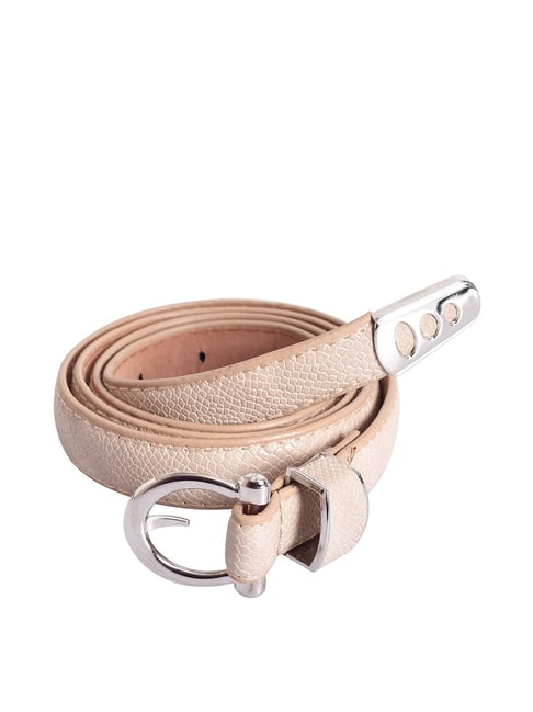 Ladies narrow hot sale silver belt