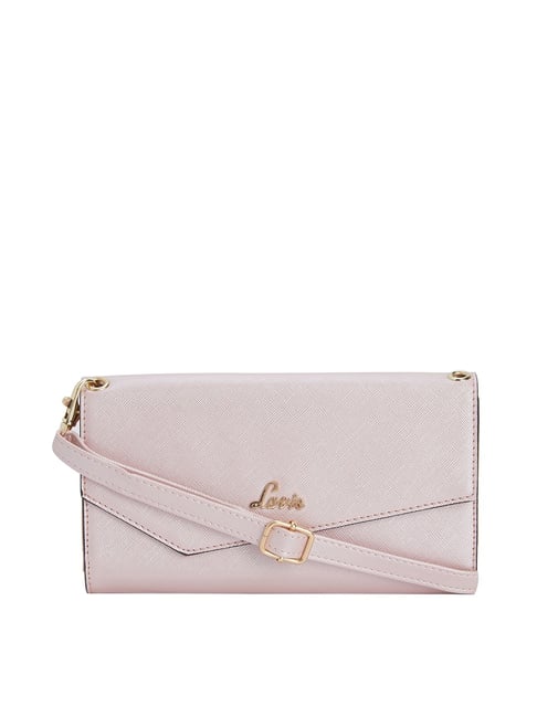 Lavie Halley Rose Gold Solid Tri-Fold Wallet for Women