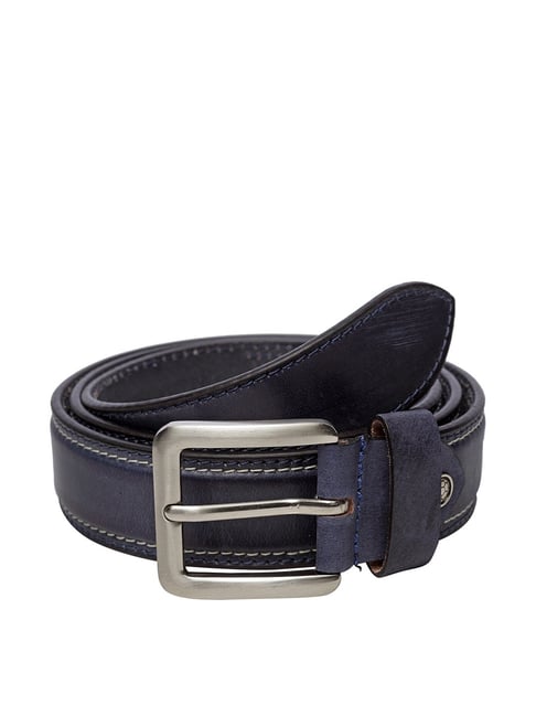 Buy Teakwood Dark Brown Patterned Genuine Leather Braided Belt online