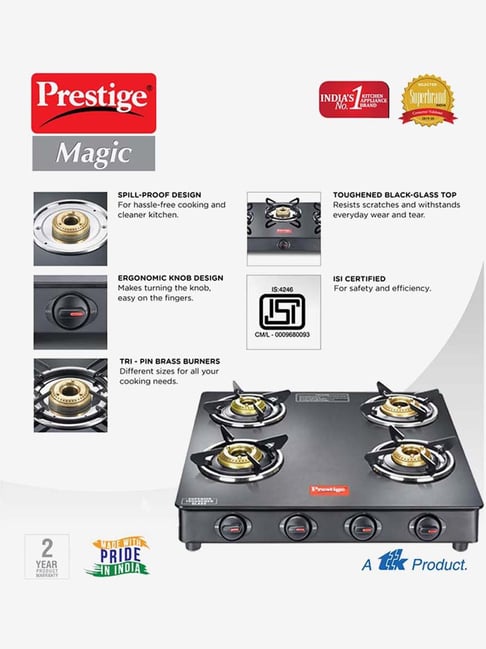 prestige automatic gas stove
