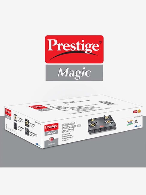 Buy Prestige Magic GTMC 04 SQ 4 Brass Burners Gas Stove (Black) Online
