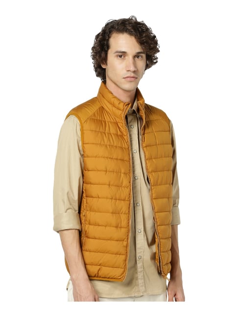 Buy Celio Mustard Quilted Jacket for Mens Online Tata CLiQ