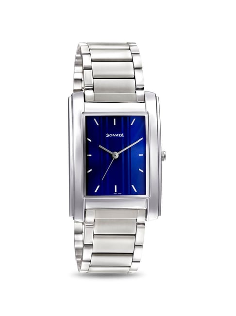 sonata silver watch