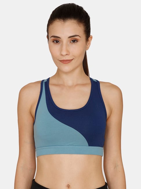Buy Zelocity by Zivame Adriatic Blue Non Wired Non Padded Sports Bra for  Women Online @ Tata CLiQ