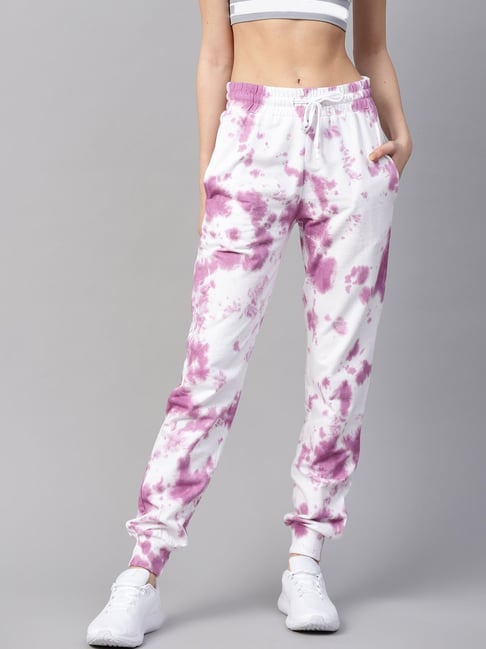 Purple and clearance white joggers