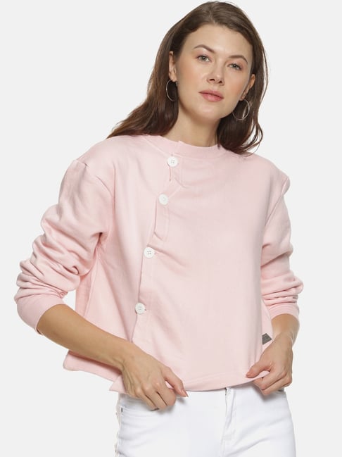 Campus Sutra Pink Full Sleeves Sweatshirt-picture-34