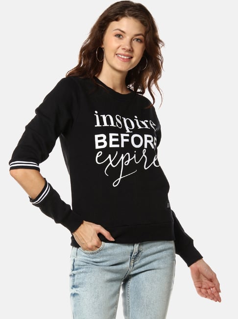 Campus Sutra Black Full Sleeves Sweatshirt-picture-15