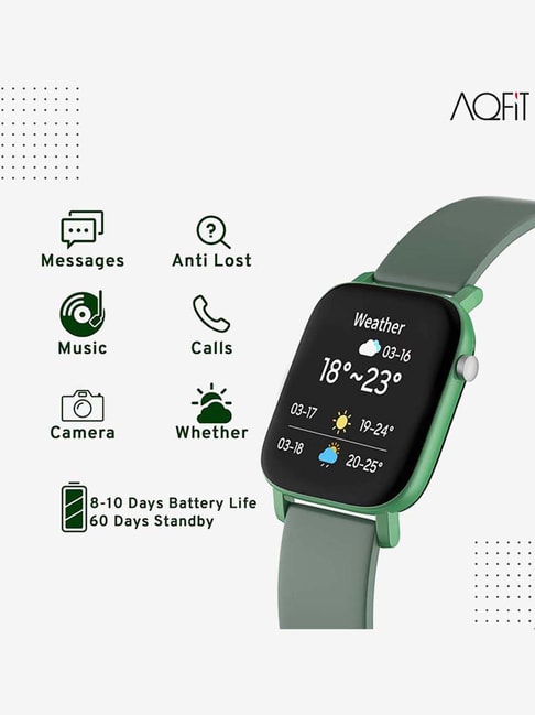 Buy AQFiT W11 Fitness Smartwatch (Olive Green) Online at Best Prices | Tata  CLiQ