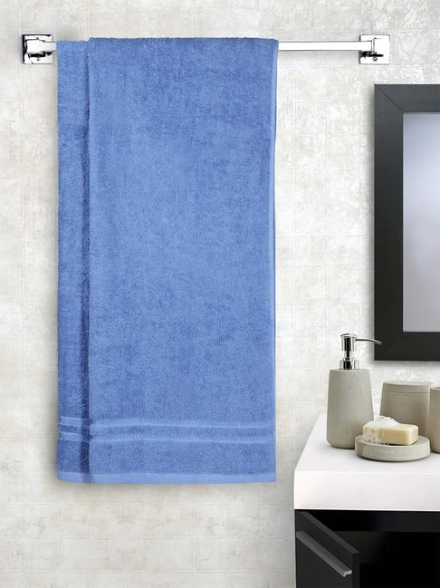 Core Designed By Spaces Seasons Best Blue Cotton 380 Gsm Bath Towels Set Of 2 From Core Designed By Spaces At Best Prices On Tata Cliq