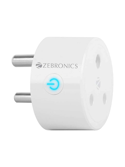 Zebronics Zeb-SP116 16A Smart Wi-Fi Plug Compatible with Google Assistant and Alexa (White)