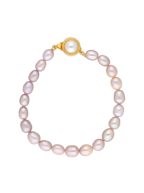 Sri Jagdamba Pearls Peach Pearl Casual Bracelet-image-18