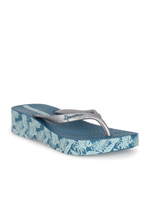 Ipanema Women's Estilos Mix Silver & Blue  Flip Flops