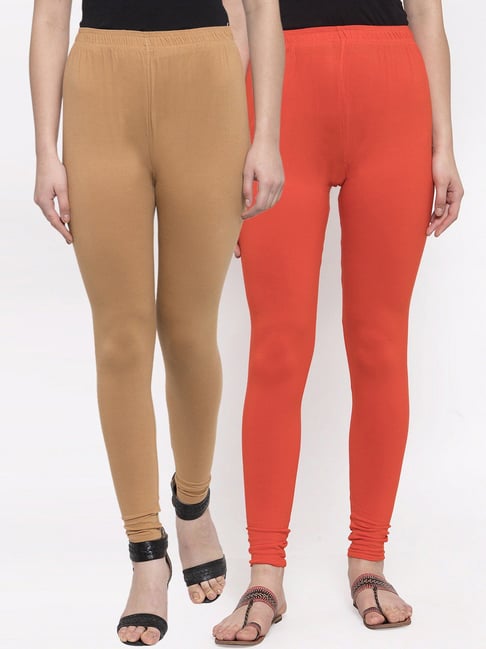 Buy Rust Orange Leggings for Women by Twin Birds Online | Ajio.com