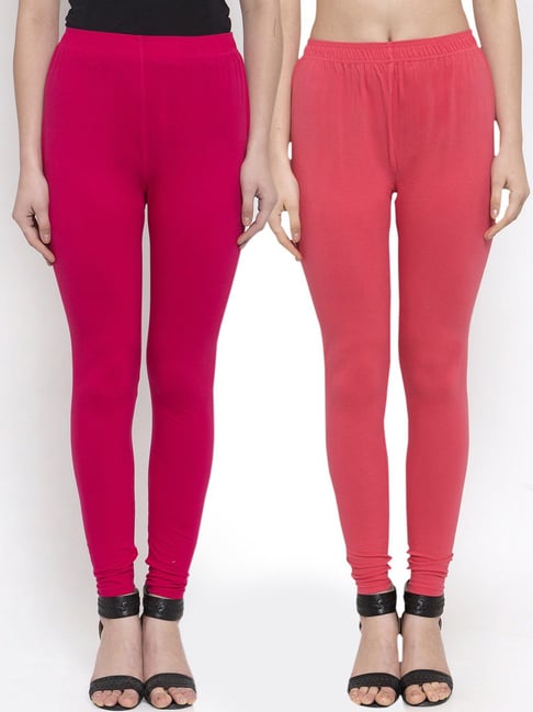 Buy Pink Cotton Pants For Women - Dark Rose Solid Cotton Pant with 8  buttons on bottom