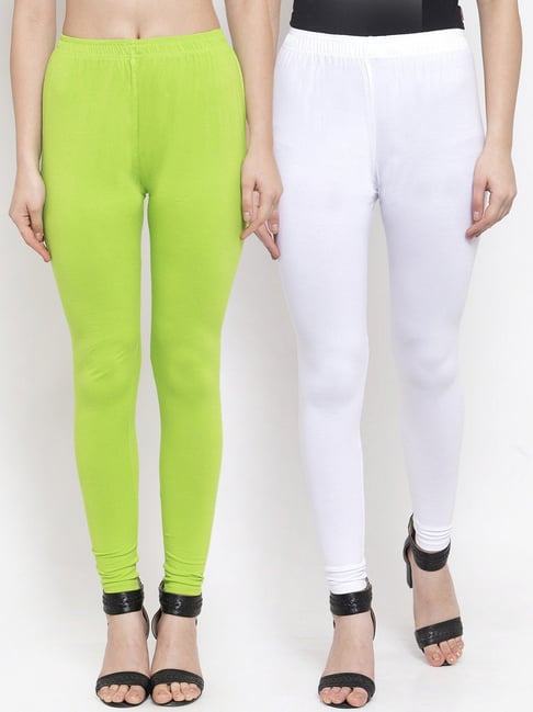 RANGMANCH BY PANTALOONS Lime Green Solid Leggings Price in India, Full  Specifications & Offers | DTashion.com