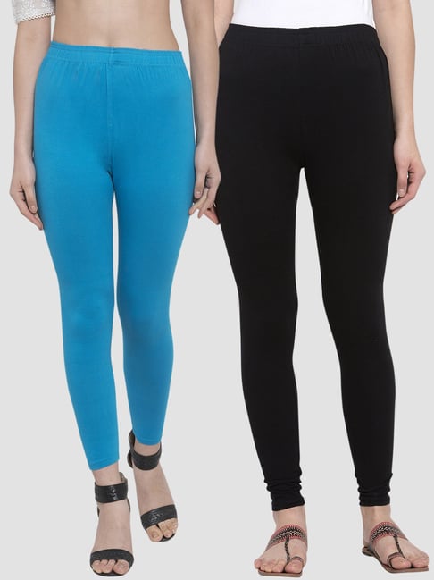 Buy TAG 7 White & Dark Blue Leggings - Pack of 2 for Women's Online @ Tata  CLiQ