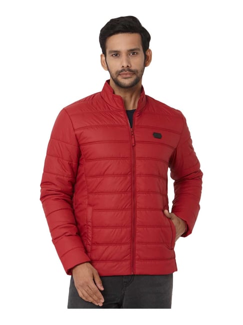 Buy Mufti Maroon High Neck Puffer Jacket for Men Online Tata CLiQ