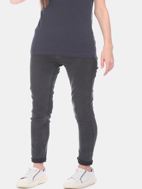 Grace and Lace- Shadow Stripe Mid Rise Jeggings