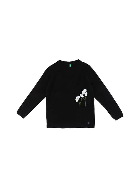 Gini & Jony Kids Black Printed Sweater