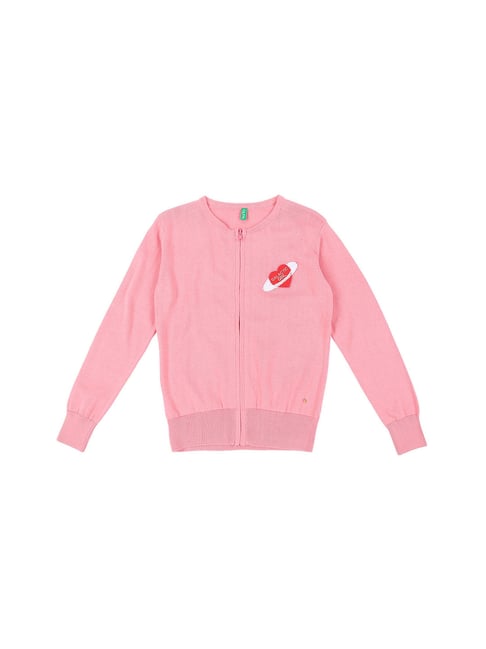 Gini & Jony Kids Pink Printed Sweater