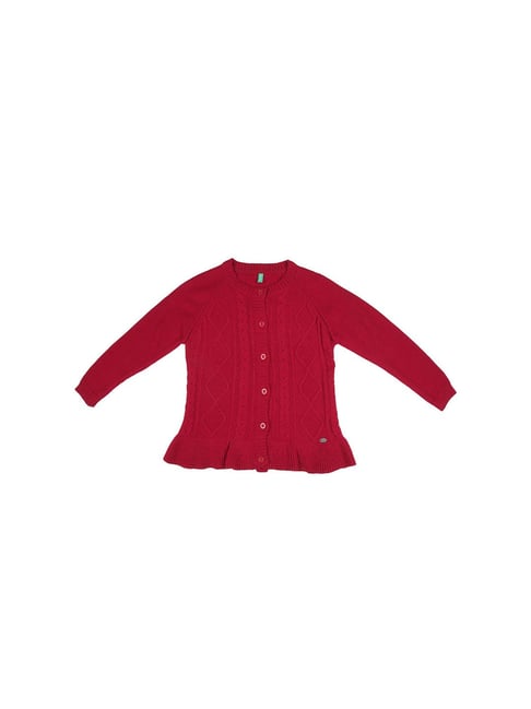 Gini & Jony Kids Red Solid Sweater