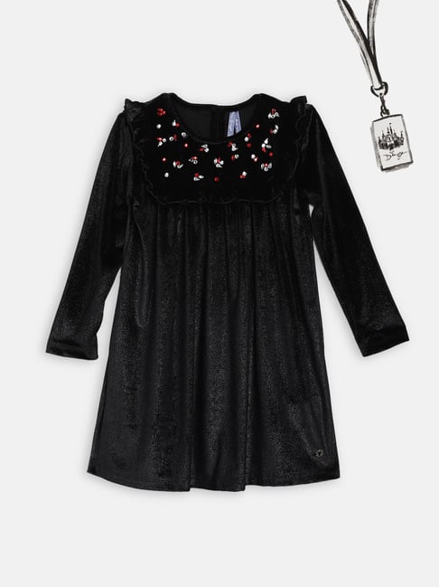 Blue Giraffe Kids Black Embellished Dress