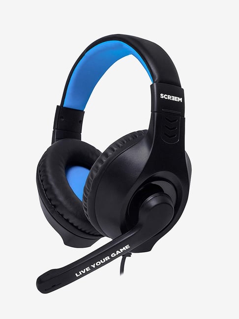 Screem Gamegod Wired Gaming Headphone with Mic (Black/Blue)